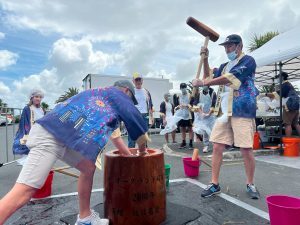 オープンディで餅つきを！